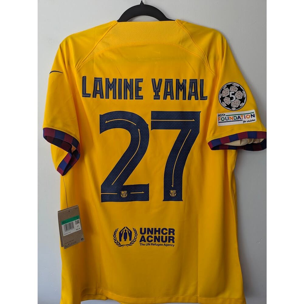 Barcelona Lamine Yamal Jersey XL UCL Soccer Shirt